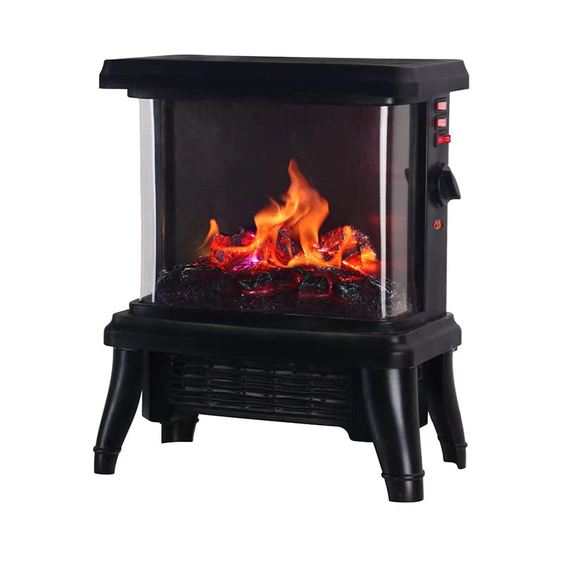Încălzitor ceramic electric șemineu cu ecran curbat