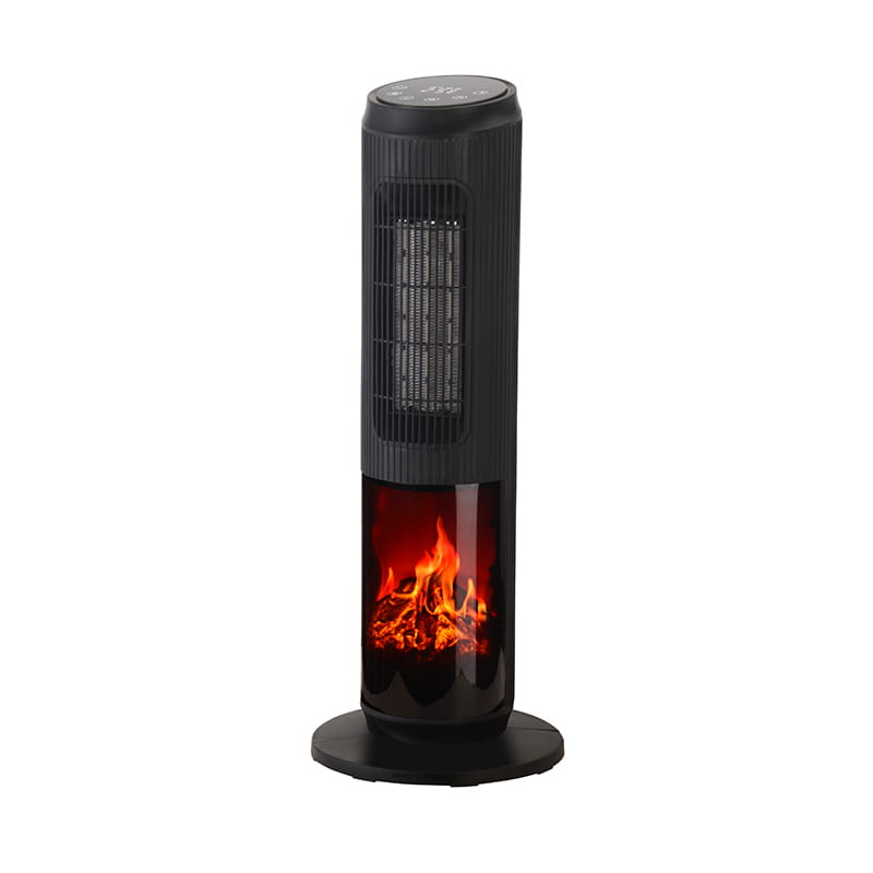 Încălzitor de turn ceramic electric cu flacără 3D cu telecomandă