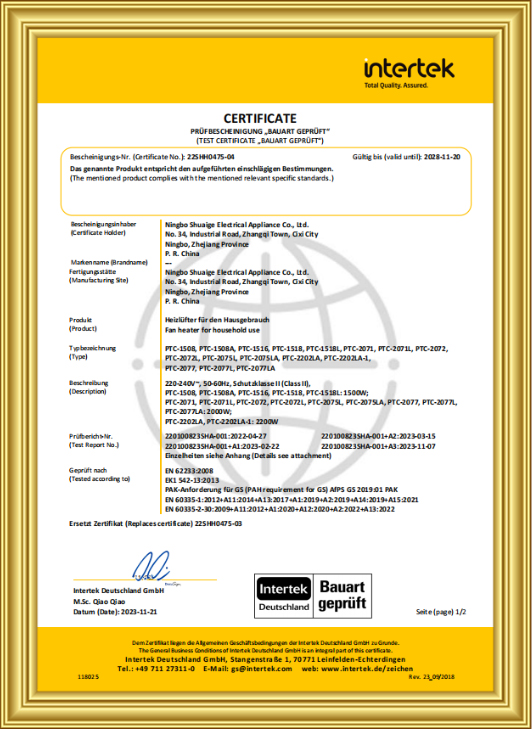 Certificare GS